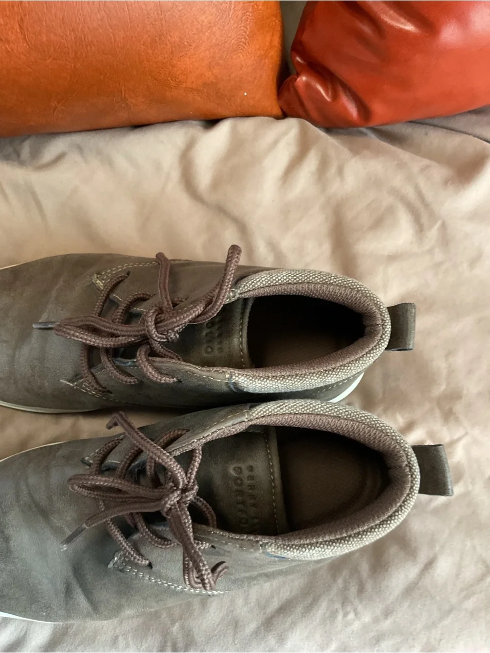 Perry Ellis PORTFOLIO Kids Brown Suede Lace-Up Ankle Boots Santa Cruze size 3